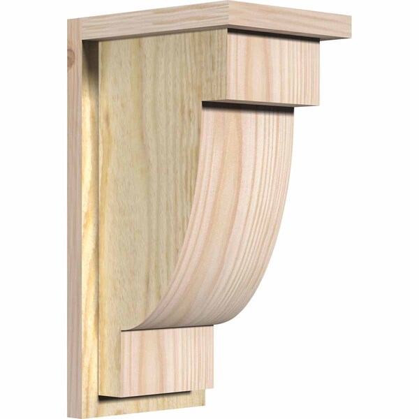 Ekena Millwork Alpine Rough Sawn Corbel w/Backplate, Douglas Fir, 8"W x 10"D x 18"H COR08X10X18ALP01RDF - main